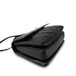 Black Lambskin Quilted Trendy CC Small LGHW - Image 7
