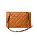 21A Caramel/Light Brown Caviar Quilted Classic Flap Small LGHW - Image 3