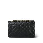 Black Caviar Quilted Small Classic Flap Gold HW - Image 4
