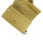 Pistachio Green Caviar Quilted Classic Flap Medium LGHW - Image 12