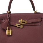 Kelly 25 Retourne Rouge H Togo Gold Plated Y Stamp - Image 12