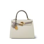 Kelly Sellier 25 Bi-Color Horseshoe (HSS) Craie/Etain Epsom Gold Plated D Stamp - Image 7