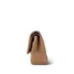 Dark Beige / Caramel Lambskin Quilted Jumbo Classic Flap Light Gold Hardware - Image 2