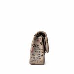 Graffiti Newspaper Medium Classic Double Flap Antique Gold Hardware - Image 4