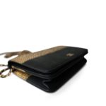 Gold Iridescent Python Black Calfskin WOC Aged Gold Hardware - Image 8