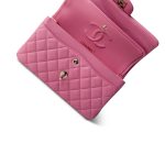 21P Pink Caviar Quilted Small Classic Flap Light Gold Hardware - Image 9