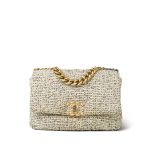 Oreo Tweed Quiled Small 19 Flap Mixed Hardware