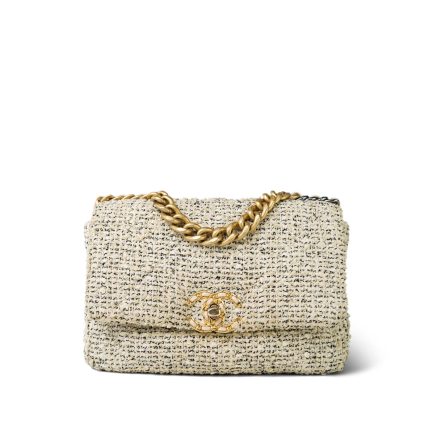 Oreo Tweed Quiled Small 19 Flap Mixed Hardware