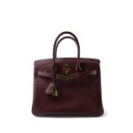 Birkin 30 Rouge H Epsom Gold Plated T Stamp - Image 8