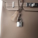 Birkin 30 Etoupe Epsom Palladium Plated Y Stamp - Image 12