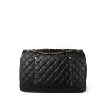 24K Black Caviar Quilted Maxi Travel Flap Aged Gold Hardware - Image 12