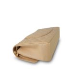 Beige Clair Caviar Quilted Medium Classic Flap Gold Hardware - Image 11