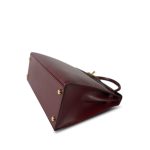 Kelly 28 Box Calfskin Rouge H Gold Plated R Circle Stamp - Image 12
