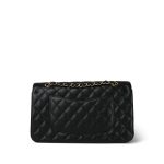 20S Black Caviar Quilted Classic Flap Medium Gold Hardware - Image 2