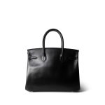Birkin 30 Black Box Calfskin Gold Plated G Square Stamp - Image 5