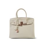 Birkin 30 Craie Epsom Rose Gold Plated Y Stamp - Image 6