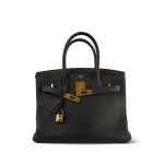 Birkin 30 Ebène Veau Togo Gold Plated X Stamp - Image 4