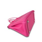 Birkin 25 (Candy Model) Rose Tyrien / Rubis Veau Epsom Palladium Plated [O] Stamp - Image 4