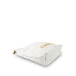 White Calfskin Quilted Mini 22 Bag Aged Gold Hardware - Image 10