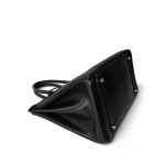 Birkin 35 Black Box Calfskin Palladium Plated F Square Stamp - Image 8