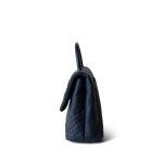 Navy Caviar Quilted Coco Handle Large Aged Gold Hardware - Image 2