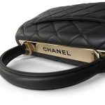 Trendy CC Grey Lambskin Quilted Small Light Gold Hardware - Image 11
