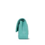 24C Tiffany Blue / Turquoise Caviar Quilted Classic Flap Medium Light Gold Hardware - Image 11