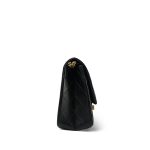 Black Crumpled Calfskin Quilted Reissue 2.55 227 Aged Gold Hardware - Image 4