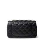 16C Black Caviar Quilted Mini Rectangular Single Flap - Image 3