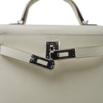 Mini Kelly Sellier Nata Epsom Palladium Plated B Stamp - Image 12