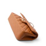 21A Caramel/Light Brown Caviar Quilted Classic Flap Small LGHW - Image 14