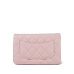 22B Light Pink Caviar Quilted Wallet On Chain WOC Light Gold Hardware - Image 3