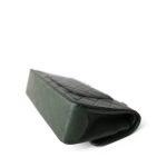 Vintage Dark Green Lambskin Quilted Classic Flap Medium Gold Hardware - Image 8