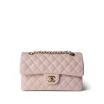 21C Light Pink Caviar Quilted Classic Flap Small LGHW - Image 10