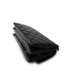 Black Lambskin Quilted Pillow Crush Single Flap Bag Aged Gold Hardware - Image 15