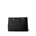 Black Caviar Quilted Grand Shopping (GST) Tote GHW - Image 2