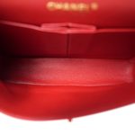 19B Red Caviar Quilted Small Classic Flap Light Gold Hardware - Image 14