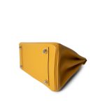 Birkin 25 Jaune Ambre Togo Palladium Plated Z Stamp - Image 7