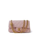 Light Pink Lambskin Quilted Sweet Camelia Single Flap Aged Gold Hardware - Image 13