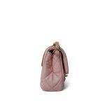 Light Pink Quilted Coco Paris Single Flap Aged Gold Hardware - Image 6