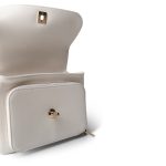 22B White Caviar Quilted Business Affinity Medium Flap Light Gold Hardware - Image 6