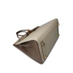 Birkin 25 Bi-Color Horseshoe (HSS) Craie/Etoupe Epsom Gold Plated Z Stamp - Image 9