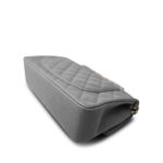 20c Grey Caviar Quilted Classic Flap Small Light Gold Hardware - Image 7