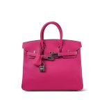 Birkin 25 Rose Tyrien Epsom Palladium Plated [Q] Stamp - Image 3