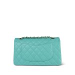 24C Tiffany Blue / Turquoise Caviar Quilted Classic Flap Medium Light Gold Hardware - Image 15