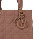 Pink Ultramatte Cannage Calfskin Lady Dior Medium - Image 9