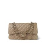 21S Iridescent Dark Beige Classic Flap Medium LGHW - Image 10