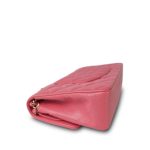 18S Pink Caviar Medium Quilted Classic Double Flap Light Gold Hardware - Image 7