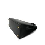 Kelly 28 Sellier Black Box Calfskin Gold Plated Z Circle Stamp - Image 17