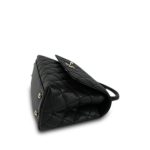 24P Black Caviar Quilted Coco Handle Small Light Gold Hardware - Image 4